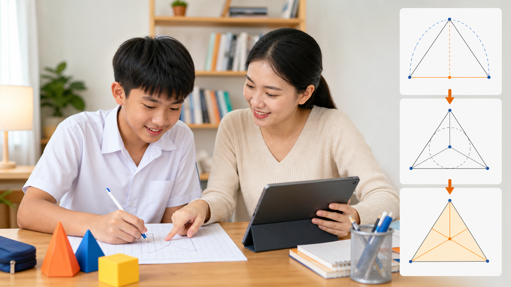 Minh họa Gia sư Toán THCS Chủ Động